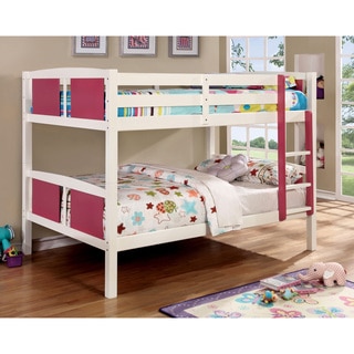 Furniture of America Piers III Two-tone Pink/White Bunk Bed