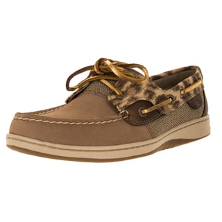 Sperry Top-Sider Women's Bluefish Leaopard Narrow Grge/Gld Boat Shoe