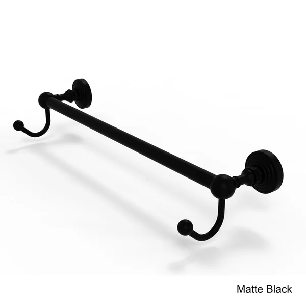 Allied Brass Waverly Place Collection 24-inch Solid Brass Towel Bar with Integrated Hooks
