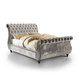 Furniture of America Cown Contemporary Flannelette Tufted Sleigh Bed - Thumbnail 1