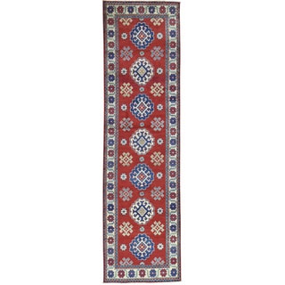 Handmade Tribal Design Runner Wool Kazak Oriental Rug (2'8x9'9)
