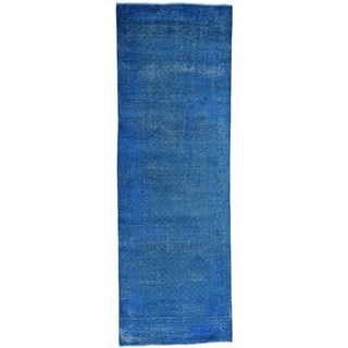 Handmade Overdyed Persian Sarouk Mir Runner Oriental Rug (3'4x10'1)