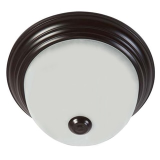Y-Decor Oil Rubbed Bronze Finish Flush Mount Light Fixture with Soft White Glass Light