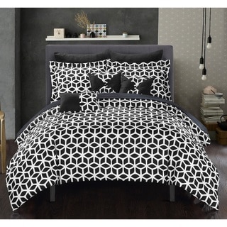 Chic Home Ritchelle Black 10-Piece Bed in a Bag Comforter with Sheet Set