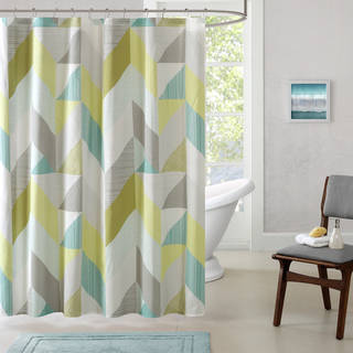 Urban Habitat Parker Cotton Printed Shower Curtain 2-Color Option