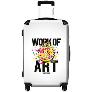 Murano Smiley 'Work of Art' 20-inch Fashion Carry-on Hard-sided Spinner Suitcase