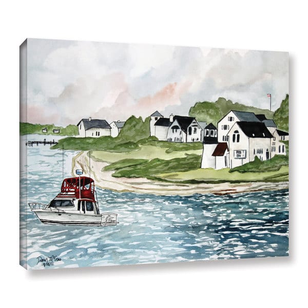 Derek McCrea's 'Boat and Beach paintings' Gallery Wrapped Canvas