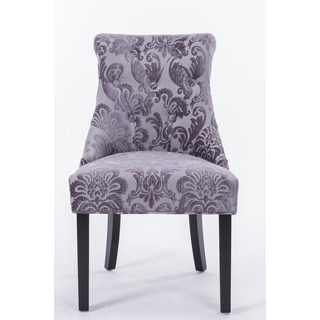 Madison Rollback Grey Fan Damask Dining Chair 1-pack