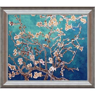Vincent Van Gogh 'Branches of an Almond Tree' (Luxury Line) Hand Painted Framed Canvas Art