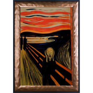 Edvard Munch 'The Scream' Hand Painted Framed Canvas Art