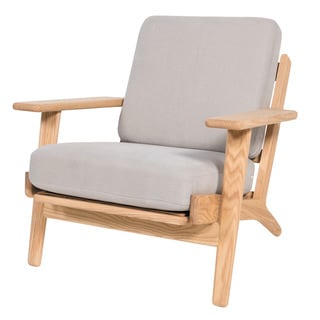 Oak Plank Armchair, Grey