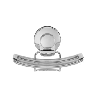 Everloc Xpressions Stainless Steel and Plastic Suction Cup Soap Holder