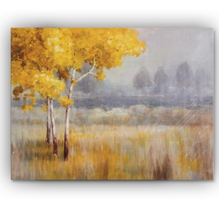 Wexford Home Danhui Nai 'Yellow Landscape' Gallery-wrapped Canvas Wall Art