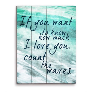 Count the Waves - Seafoam Green Wooden Wall Art