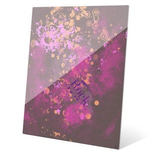 Emotional Knowledge in Pink and Gold Wall Art on Glass
