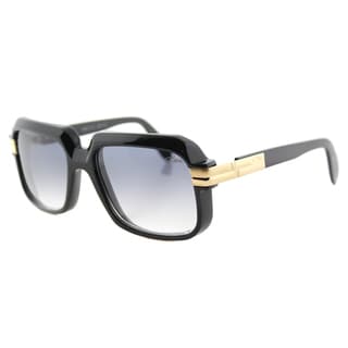 Cazal Cazal 607 001SG Vintage Black Plastic Square Grey Gradient Lens Sunglasses