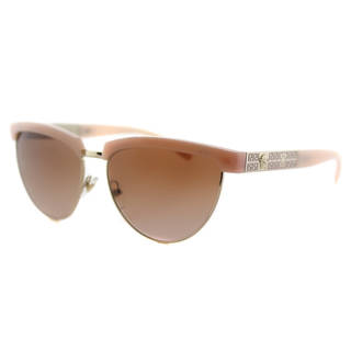 VE 2169 138813 Pink Pale Gold Plastic Cat-Eye Brown Gradient Lens Sunglasses