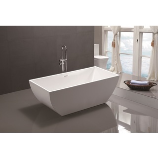 Vanity Art 59-inch Freestanding Acrylic Soaking Bathtub