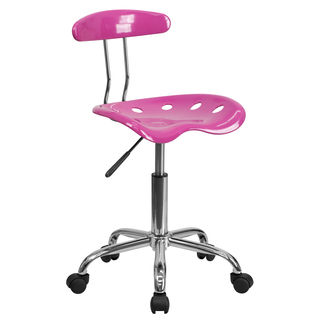 Saddle Candy Pink Home Office Chair with Tractor Seat