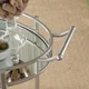 Abbyson Marriot Mirrored Oval Bar Cart