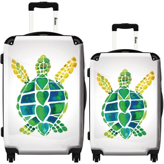 iKase 'Turtle Love' 2-piece Fashion Harside Spinner Luggage Set