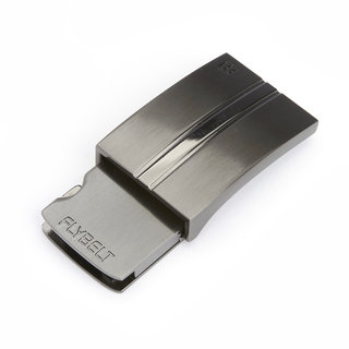Royce Airport Security Checkpoint-friendly Hand-milled Silvertone Detachable Belt Buckle