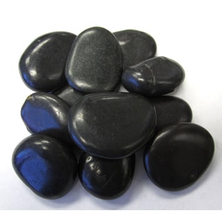 Exotic Pebbles & Aggregates PBS-1030 5-pound Black Polished Pebbles