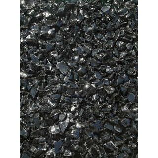 Exotic Pebbles & Aggregates EG10-L02 10-pound Black Glass Pebbles
