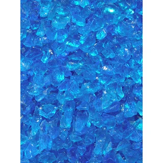 Exotic Pebbles & Aggregates EG02-L04S 2-pound Turquoise Glass Pebbles