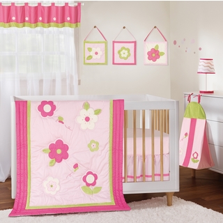 Segma Avinas Pink Cotton 8-piece Crib Bedding Set