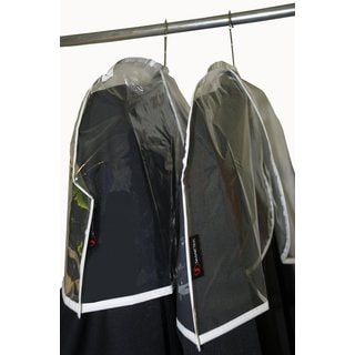 Smartek Clear Vinyl Durable Shoulder Covers for Suits & Clothing Closet Organizer (Set of 6)