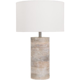 Rustic Neil Table Lamp with Natural Finish Wood/Metal Base