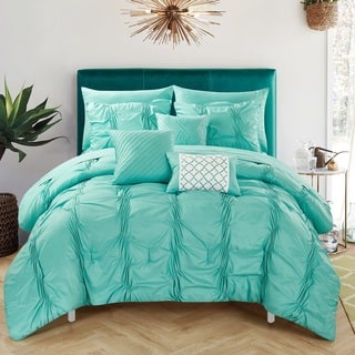 Chic Home Luna Turquoise Bed in a Bag Comforter 10-Piece Set