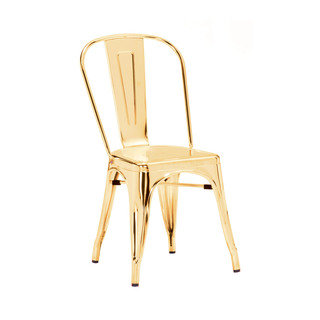 Amalfi Chrome Gold Steel Side Chair (Set of 4)