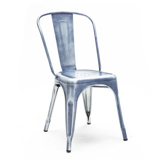 Amalfi Vintage Blue Steel Side Chair (Set of 4)