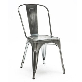 Amalfi Vintage Dark Grey Steel Side Chair (Set of 4)