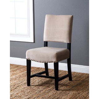 Abbyson Crystal Ivory Velvet Fabric Dining Chair