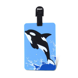 Puzzled Taggage Killer Whale Multicolored Plastic Luggage Tag