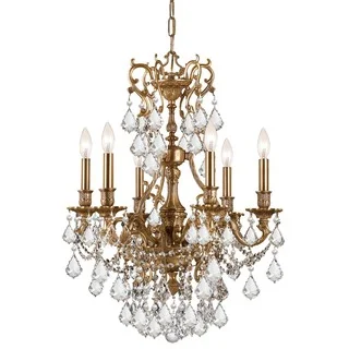 Crystorama Yorkshire Collection 6-light Aged Brass/Crystal Chandelier