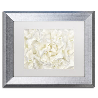 Cora Niele 'White Peony Flower' Matted Framed Art