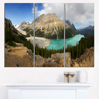 Peyto Lake Glacial Panorama - Landscape Print Wall Artwork