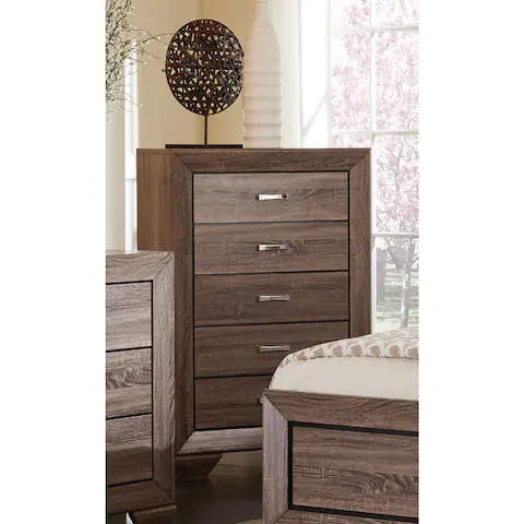 5-Drawer Chest, Washed Taupe