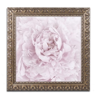 Cora Niele 'Pink Peony Flower' Ornate Framed Art