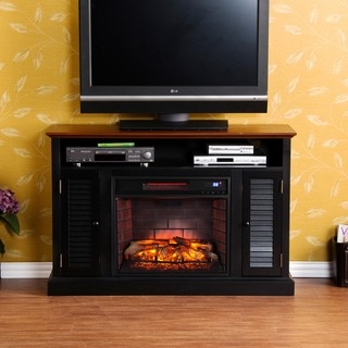 Harper Blvd Herschel Black Media Console Infrared Electric Fireplace