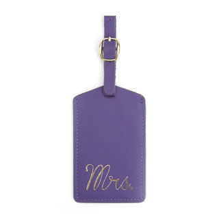 ROYCE Luxury Luggage Hang Tag ID in Genuine Leather 'Mrs.'