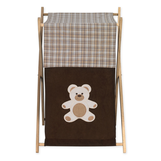 Sweet Jojo Designs Chocolate Teddy Bear Collection Brown Fabric/Wood Laundry Hamper