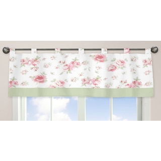 Sweet Jojo Designs Riley's Roses Collection Window Curtain Valance