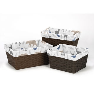 Sweet Jojo Designs Basket Liners for Woodland Animals Collection
