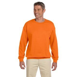 50/50 Fleece Men's Crew-Neck Safety Orange Sweater