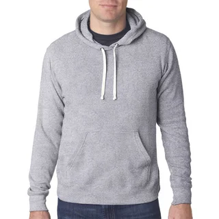Triblend Men's Pullover Fleece Hood Grey Triblend Sweater